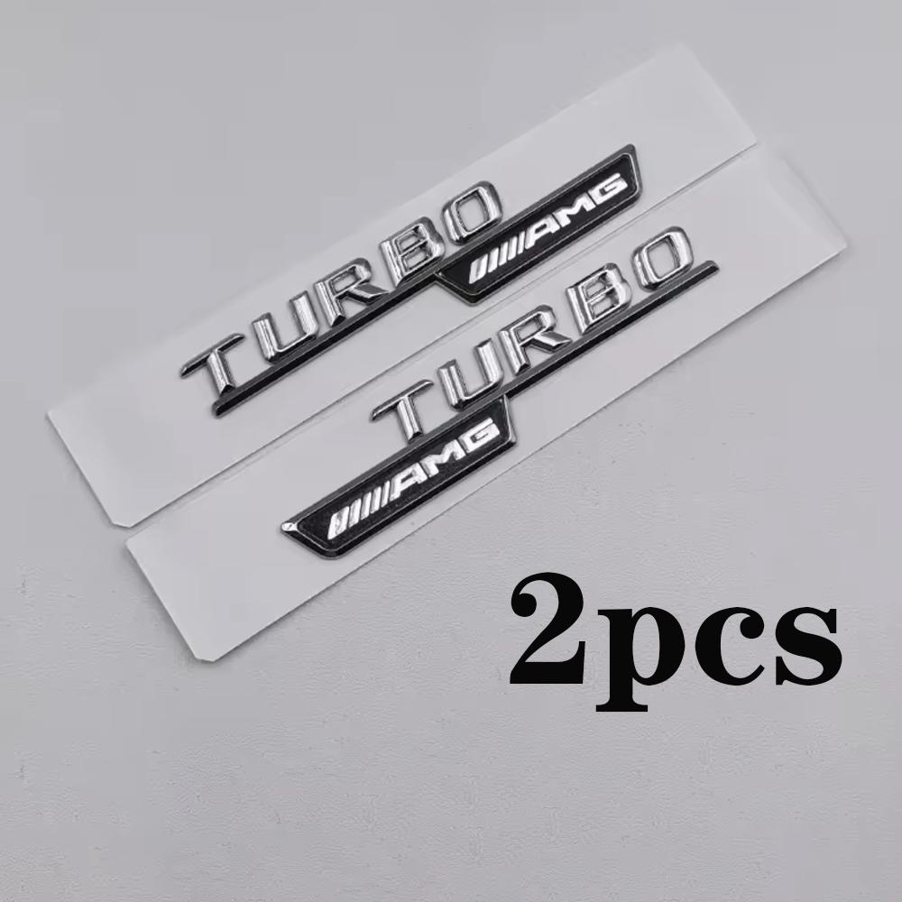 TURBO 4MATIC Plus Car Emblem Side Fender Badge Sticker Logo For Mercedes Benz AMG X247 C117 W117 GLE53 GLA45 A45 A35 CLA35 CLA45
