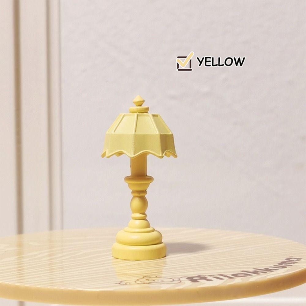 Colorful 1:12 Dollhouse Mini Desk Lamp Miniatures Dollhouse Accessories Trendy Table Lamp