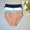 Женские трусы со средней талией, эластичные, мягкие, антисептические, хлопковые, треугольные, трусики больших размеров, однотонные, дышащие, впитывающие влагу, женские трусы, нижнее белье