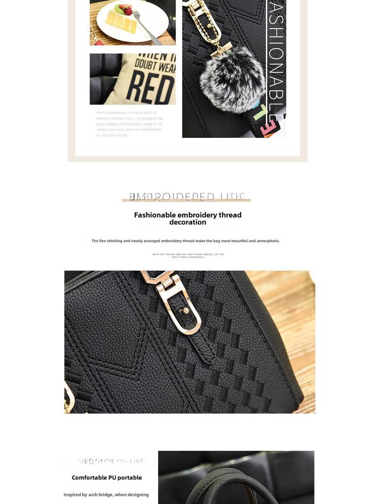 Модные женские сумки 2025 года: Стильные европейские и американские сумки на ремне с подвесками в виде шариков для волос