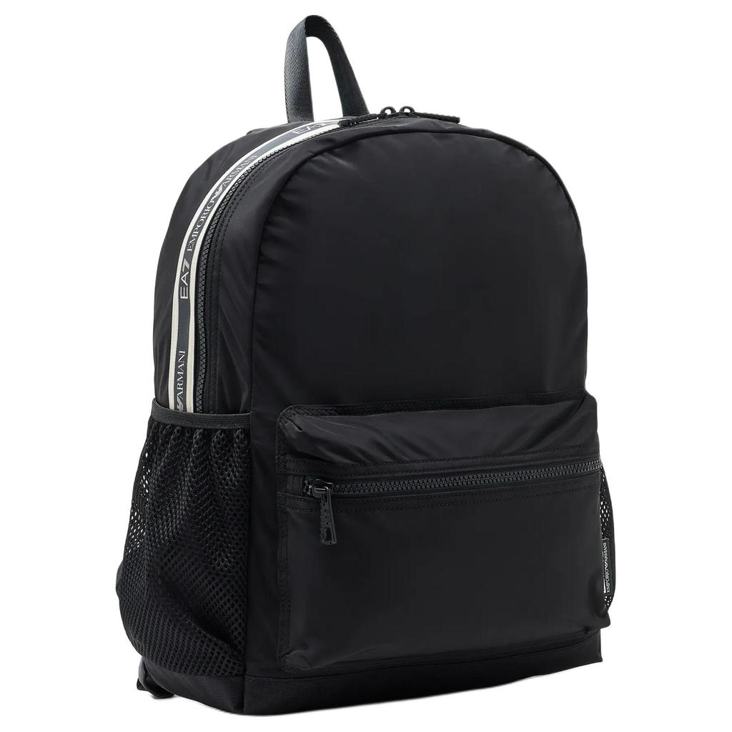Emporio Armani EA7 Color Block Woven Strap Polyester Backpack Unisex backpack Black 7X000634AF27659UC-001