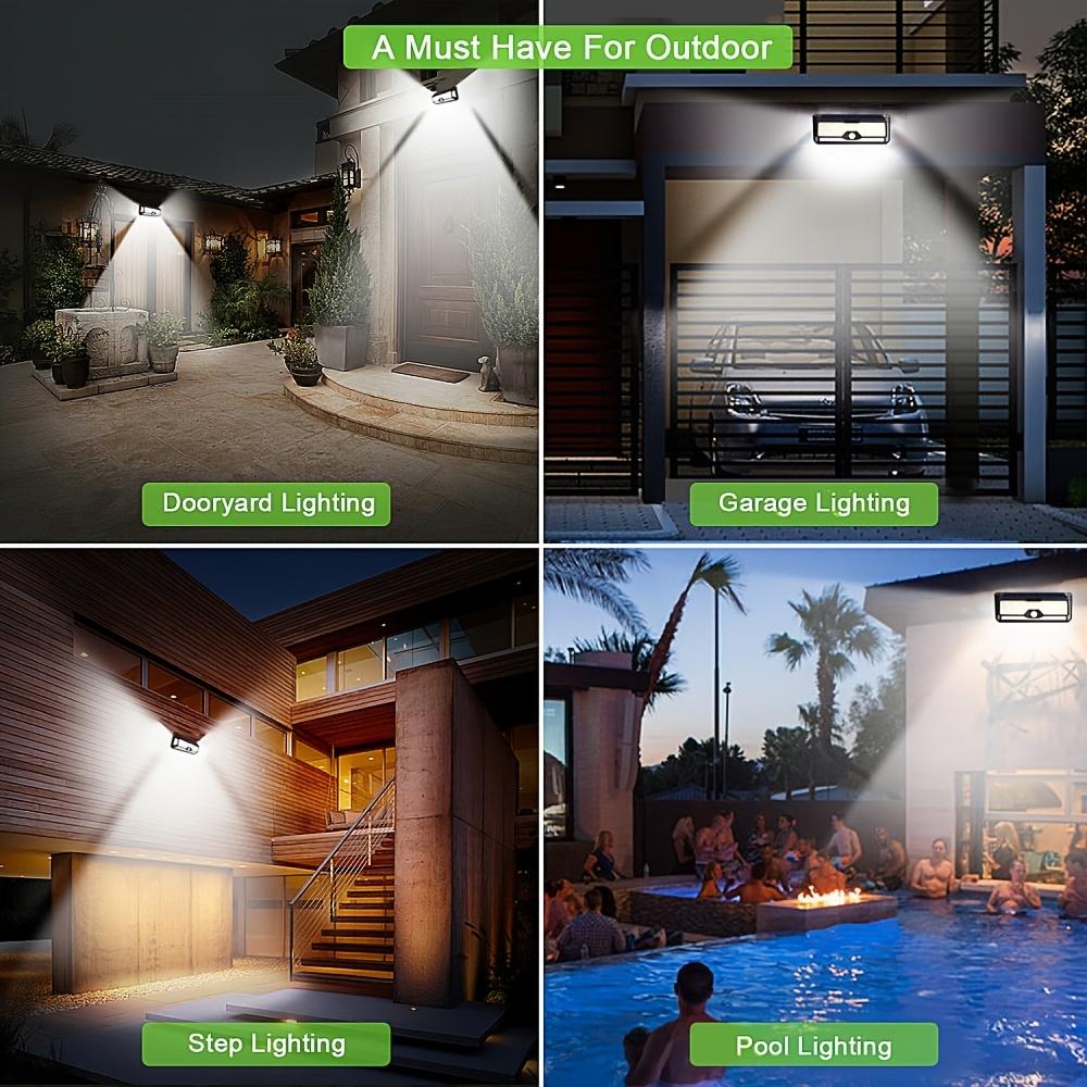 268 LED Solar Reflector Lights 3 Modes Waterproof Motion Sensor Spotlight Outdoor Lighting Solar Street Lights for Patio Garage