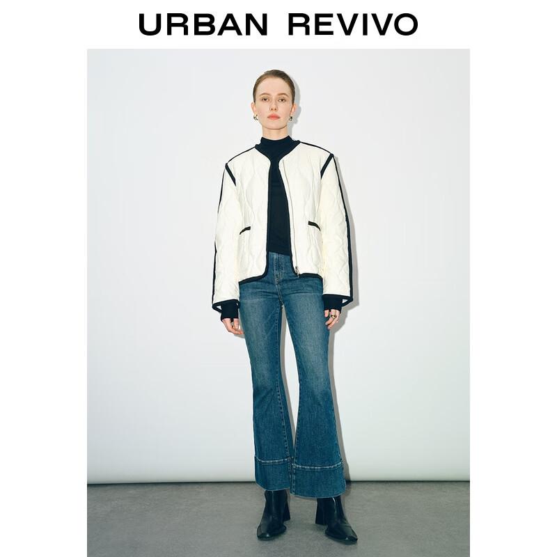 UR Women's Quilted Color-Block Down Jacket