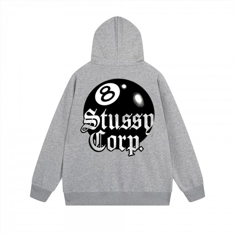 Mens Hooded Zip-Up Sweatshirt With Letter Print Loose Fit Cotton Pullover Winter Daily Wear
