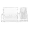 2026 Best!! Acrylic Business Card Holder for Desk with Transparent Design and Smooth Edges 4.7 x 2.8 x