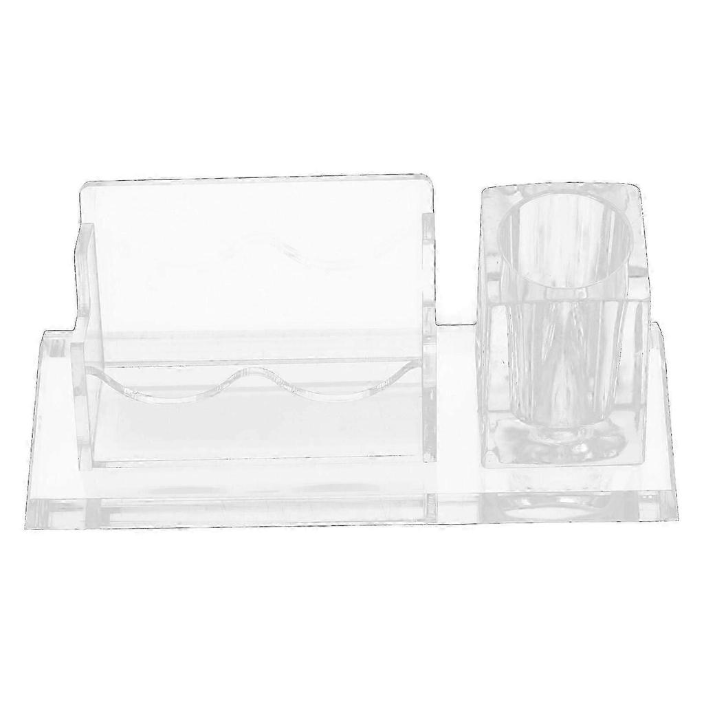 2026 Best!! Acrylic Business Card Holder for Desk with Transparent Design and Smooth Edges 4.7 x 2.8 x