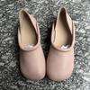Johnature Vintage Handmade Genuine Leather Flats Shoes Comfortable Soft Sole Solid Color Slip-on Shoes