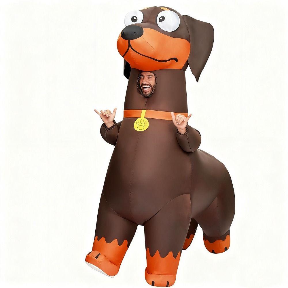 Full Body Jumpsuit Inflatable Sausage Dog Costume Cosplay Sausage Dog Costume Role-playing Props