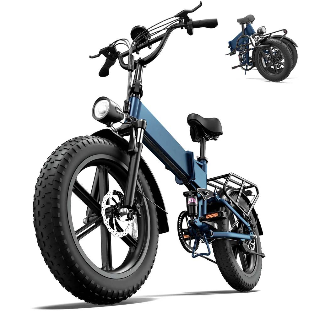 URLIFE T5 1500W Peak Folding Fat Tire Electric Bike for Adults, 48V 13Ah Battery, 20x4.0" All-Terrain Electric Bicycle,, Off-Road E-Bike