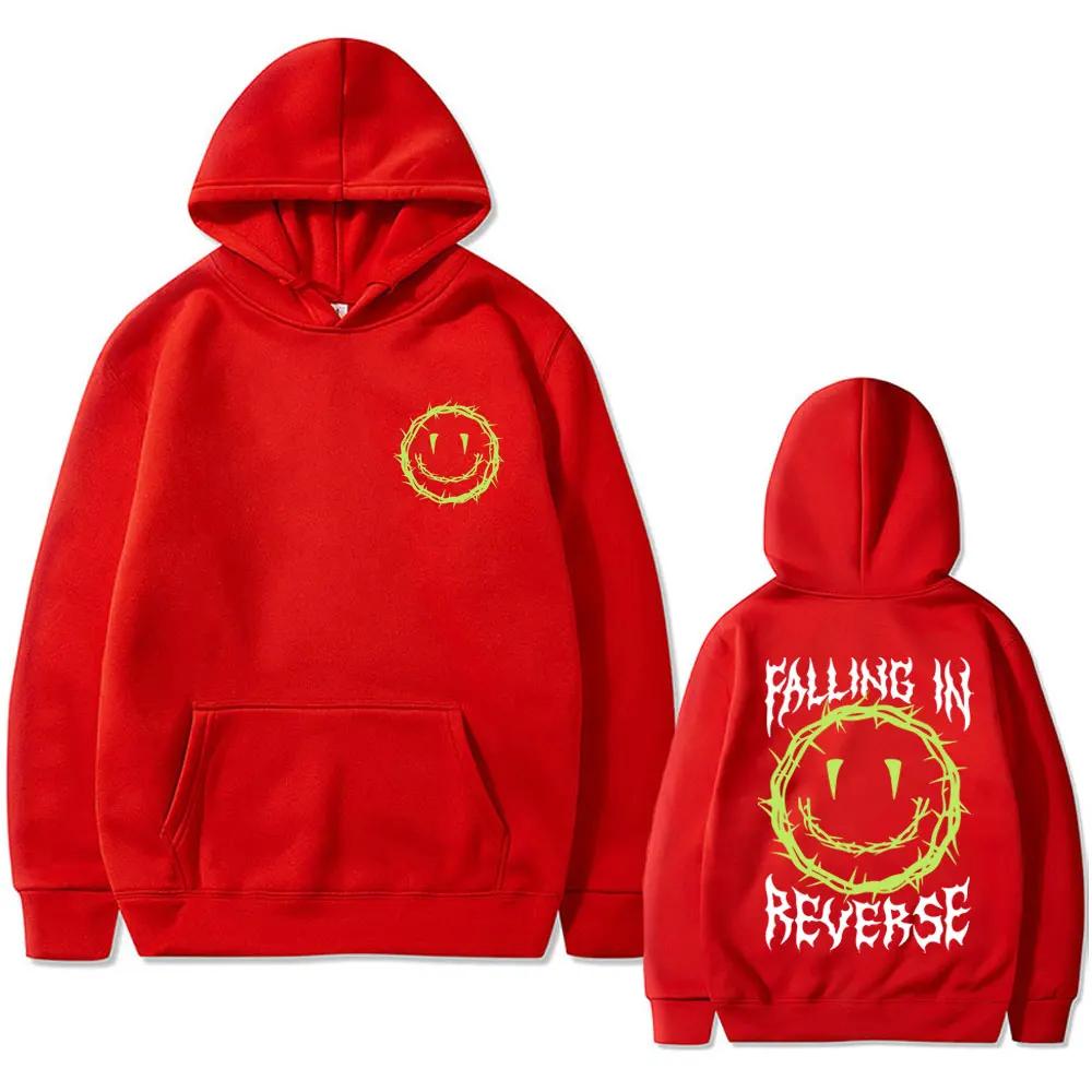 Rock Band Falling in Reverse Graphic Hoodie Men Women Clothing Fashion Casual Oversized Sweatshirt Male Hip Hop Vintage Pullover
