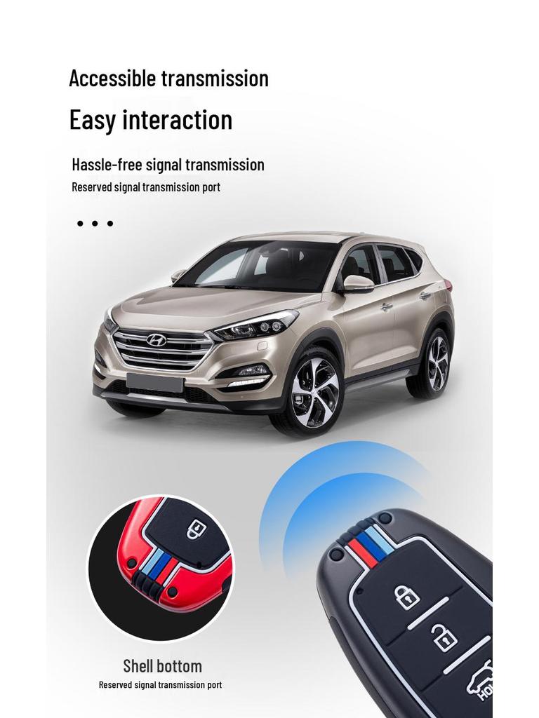Пользовательский чехол для ключа для Beijing Hyundai Santa Fe & Grand Santa Fe (Модели 2015 года)