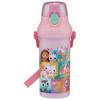 Children's Water Bottle, 480ml, Direct Drinking, Plastic, One-Touch Operation, Dishwasher Safe, Made In Japan, Gabby's Dollhouse Girl, PSB5SANA