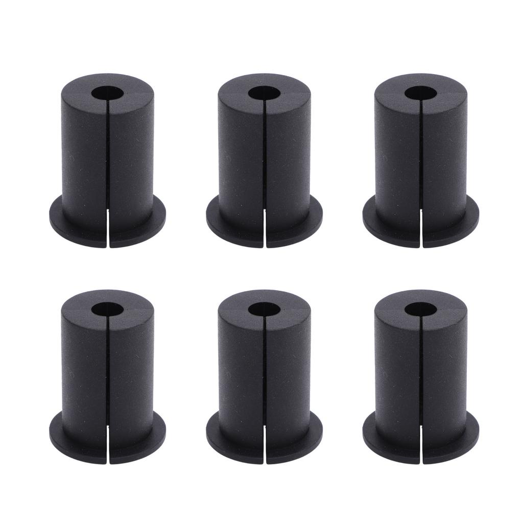 Комплект для прокладки Ethernet-кабеля Силиконовые проходные втулки для кабеля для отверстия в стене 1 дюйм Кабель Черный 6 шт.
