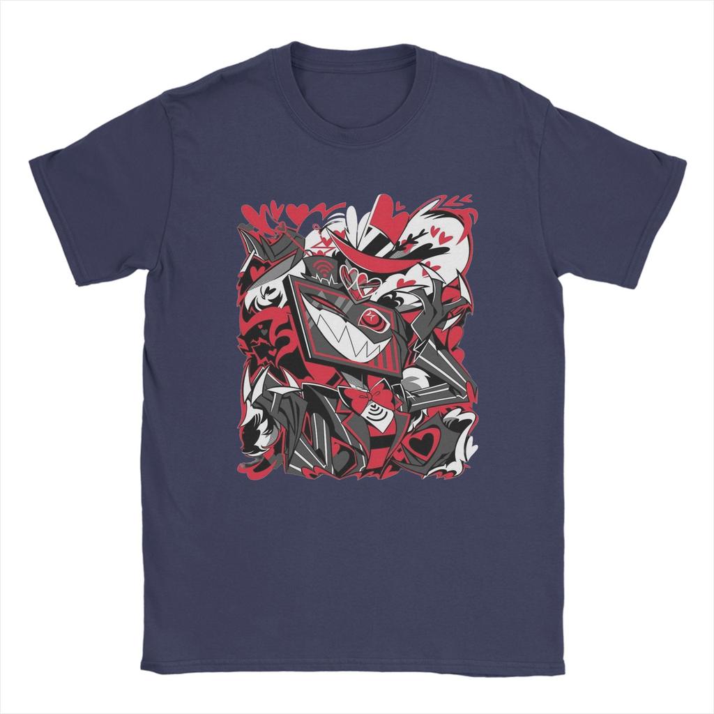 Футболка Hazbins Hotels Vox для мужчин, модная футболка с коротким рукавом и круглым вырезом, хлопковая, одежда для взрослых.