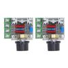 2PCS 2000W 220V AC SCR Регулятор напряжения Регулируемый модуль управления скоростью двигателя Ручка потенциометра