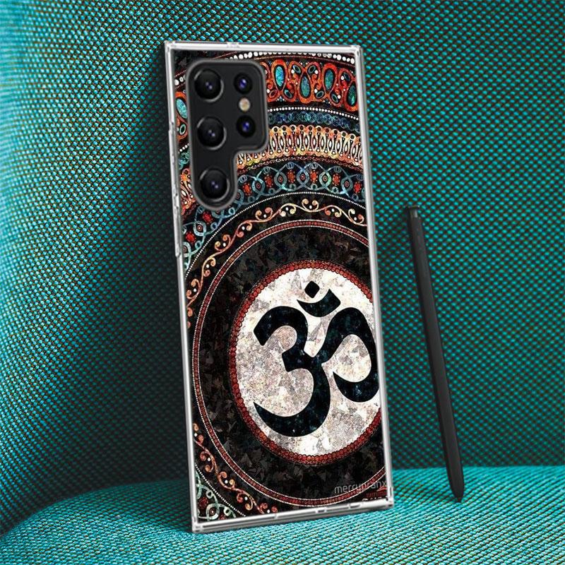 Om Symbol Meditation and Creativity Capa Phone Case For Samsung S26 Ultra S25 Edge Galaxy S23 S21 S20 S24 FE S22 S10 Plus Cover