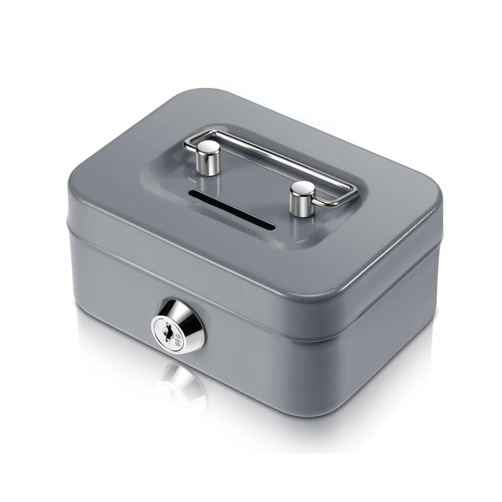 1-4PCS Money Safe Box Lockable Cash Box With Key Portable Piggy Box Made Of Metal Security Lock Box Sturdy Coin Boxes For Kids