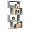 VidaXL Room Divider Shelf 4 Levels Sonoma Grey 70x24x129 Cm, Shelf, Bookshelf, Storage Shelf, 858107