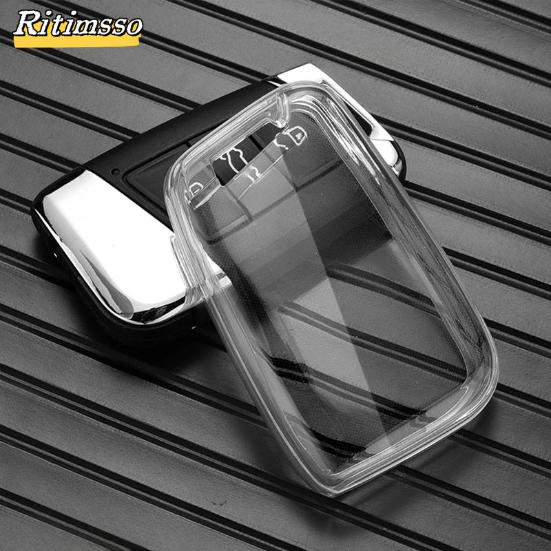 KITD7 New Transparent TPU Car Key Case Cover Bag For VW Volkseagen Passat B8 Magotan For Skoda Superb A7 Kodiaq Seat Shell Fob
