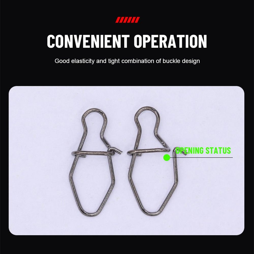 New Durable Line tackle Fast lock Fishing Hanging Snap Barrel Swivel Oval Split Rings Connector