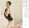 Сексуальное нижнее белье Babydoll, сексуальные шорты, сшитые сзади, показывающие оборку, прозрачное нижнее белье для соревнований, ночная рубашка на бретельках 2087, черный цвет L [SARADEMUNT]