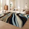 Abstract Geometric Style Living Room Big Rug, Easy To Take Care of Wear-resistant Bedroom Carpet, Soft Texture Kitchen Mat