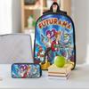 Набор из 3 шт. Школьные рюкзаки с мультяшным персонажем Futurama для мальчика и девочки, пеналы, наборы с ланч-боксом для учеников начальной школы, рюкзаки