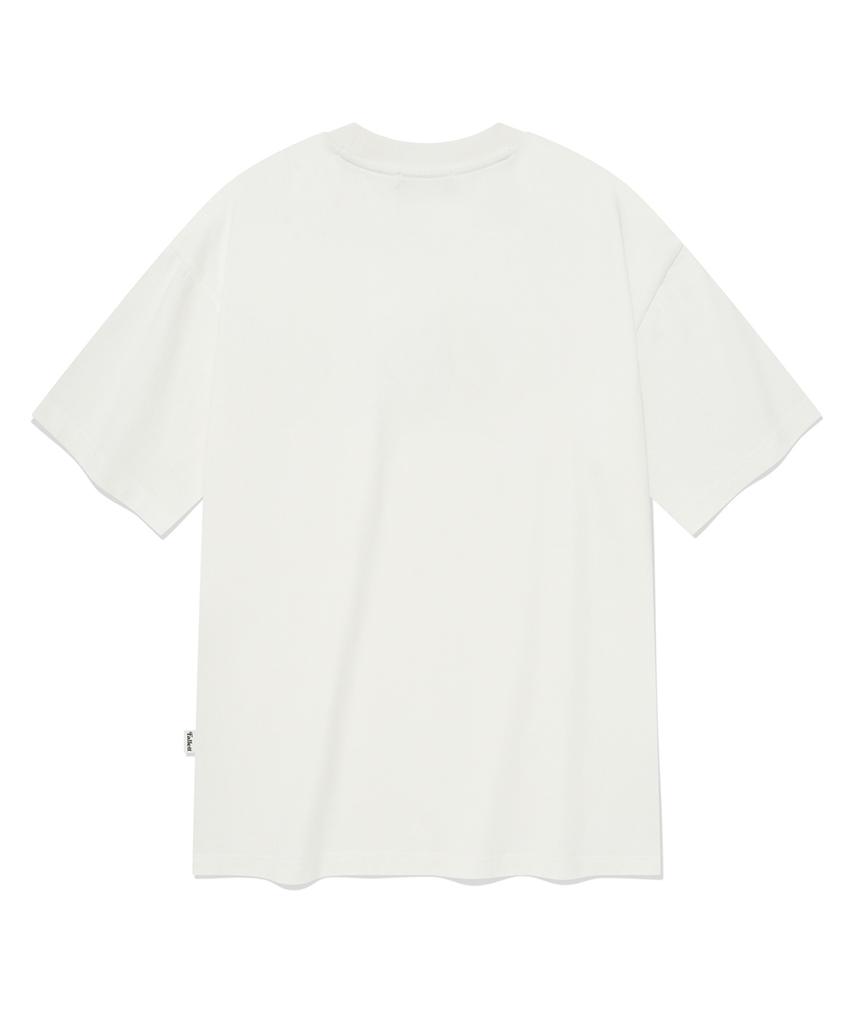 FALLETT Smudge Logo Short Sleeve Tee White