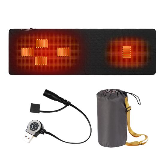 USB Heated Sleeping Pad 5 Heating Zones Temperature Adjustable Fast Heating Portable Winter