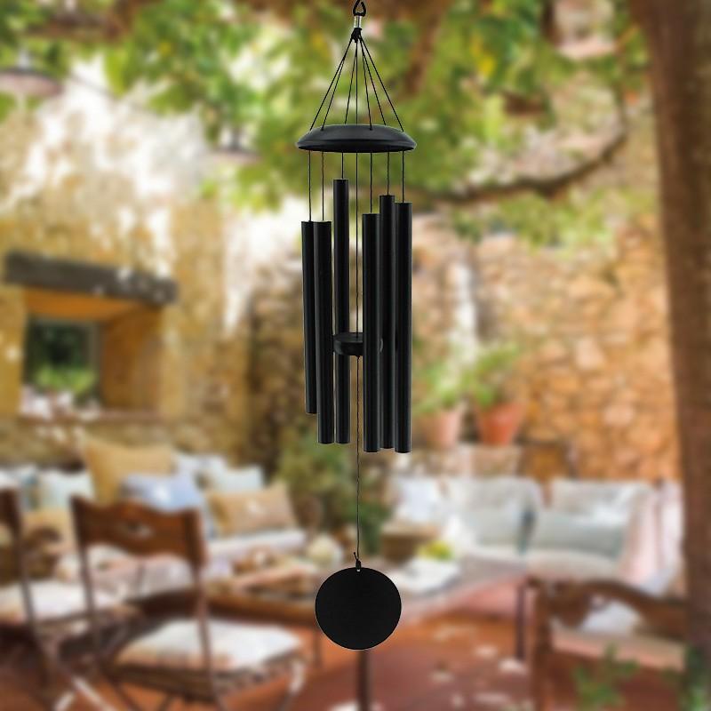 37 Inch Metal Dome Wind Chime Aluminum Tubes Musical Garden Decor Modern Home Hanging Ornament