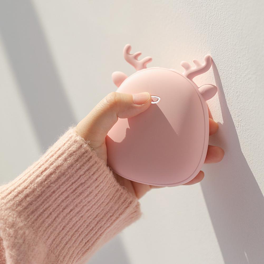 Портативный легкий 2 в 1 USB-зарядка для рук, мини-батарея для домашнего офиса, розовый