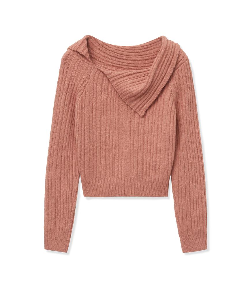 MIDNIGHT MOVE One Shoulder Knit [Pink]
