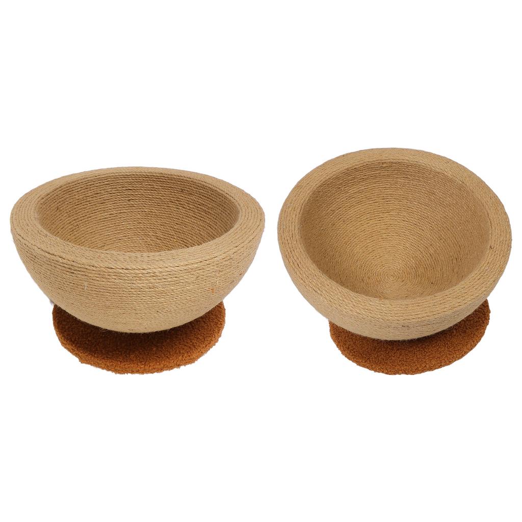 Cat Scratching Board Bowl Multifunction 2 In 1 Sisal Cat Scratcher Lounge Bed For Kitten