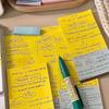 50/100Sheets Color-blocking Writing Notepad Long Style Message Paper Korean Memo Pad  School Office