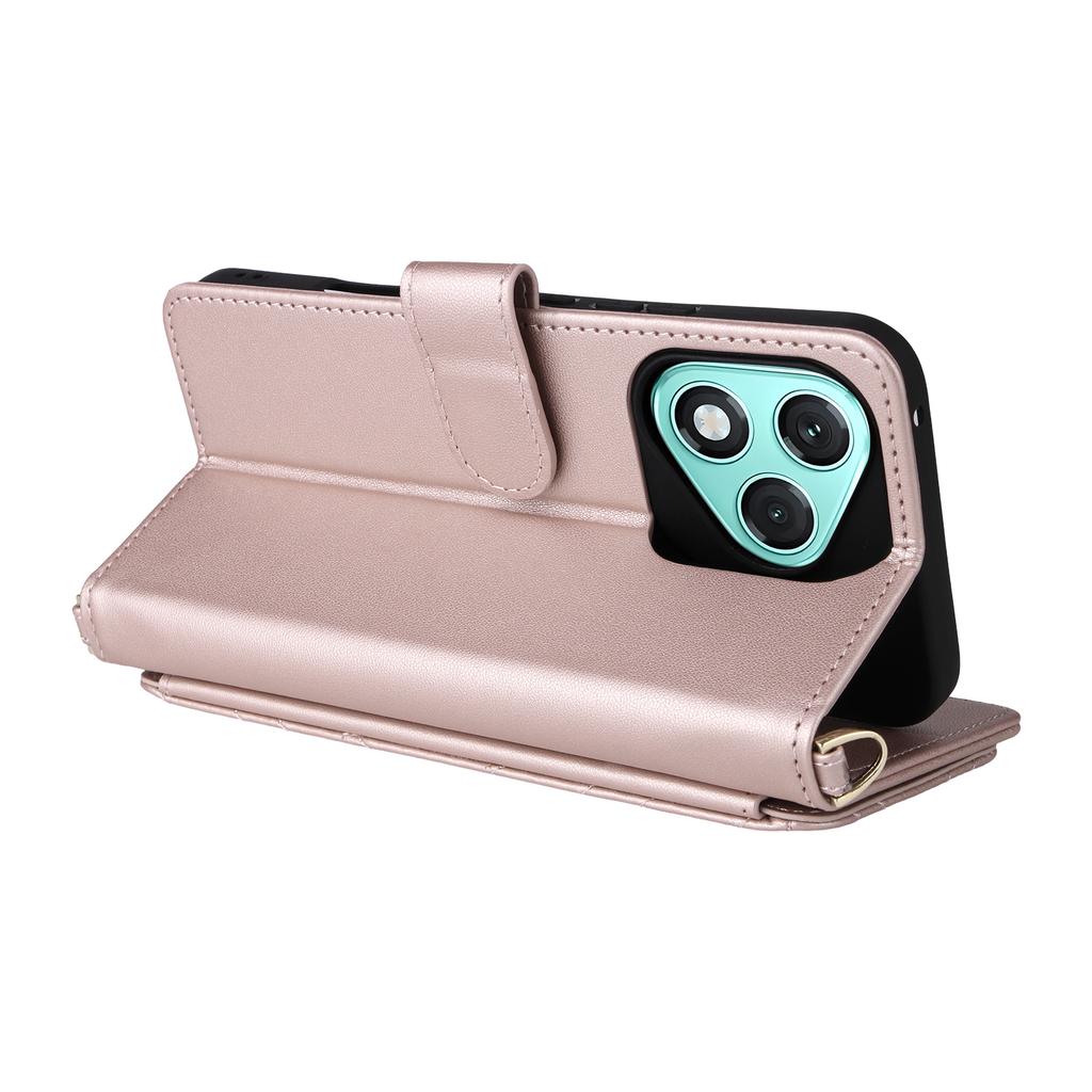 Чехол-кошелек для Honor 400 Lite с плечевым/кистевым ремешком, кожаный чехол для телефона со стендом