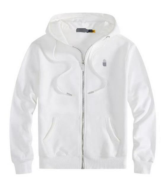 Men's Plush Lined Hooded Sweatshirt, Embroidered Loose Fit, Autumn/Winter Polo Style, Plus Size, RL Design