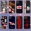 Чехол для телефона с флагом Грузии для iPhone 17,16,15,14,13,12,11,Pro,XS,Max,XR,Plus,E,SE4,Mini Черный Мягкий Чехол