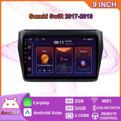 Беспроводное автомобильное радио Carplay на базе Android для Suzuki Swift 2017-2019, автомобильный мультимедийный видеоплеер, GPS-навигация, WIFI, 2 + 32 ГБ
