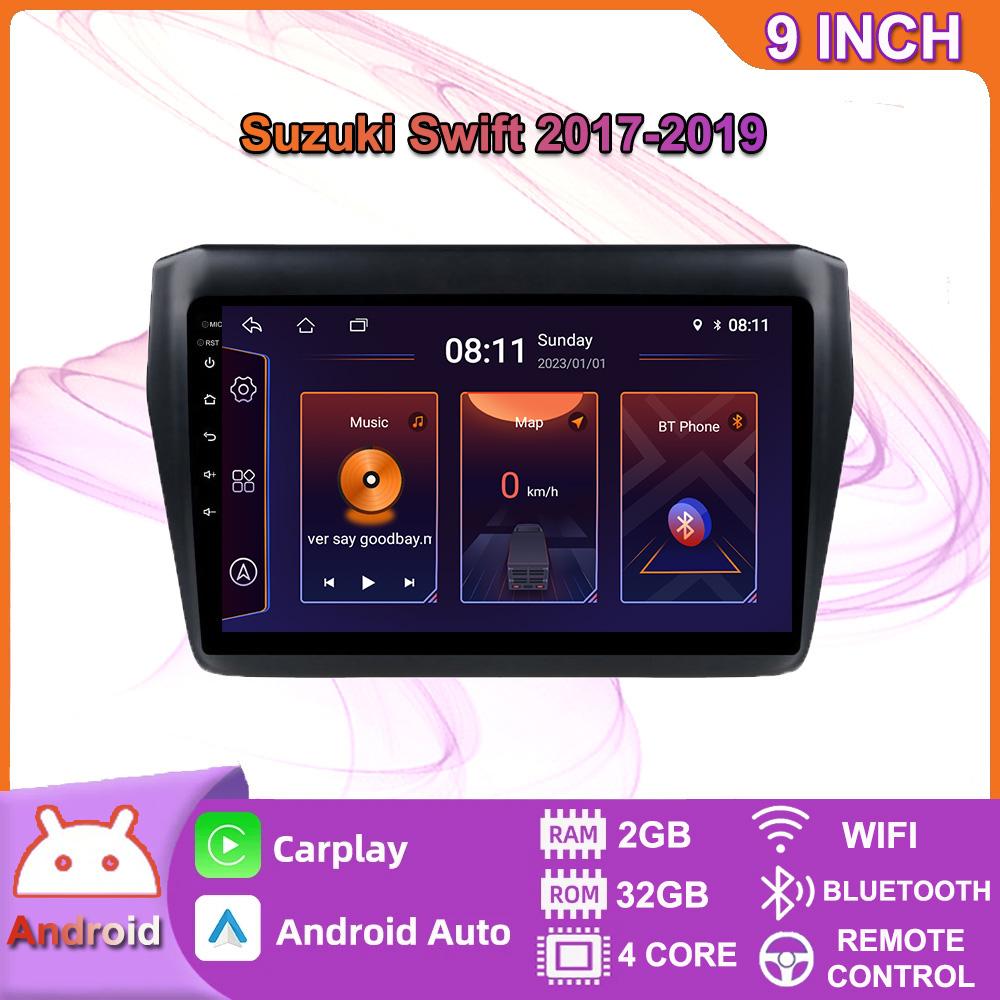 Беспроводное автомобильное радио на базе Android Carplay для Suzuki Swift 2017-2019, автомобильный мультимедийный видеоплеер, GPS-навигация, WIFI, 4 + 64 ГБ