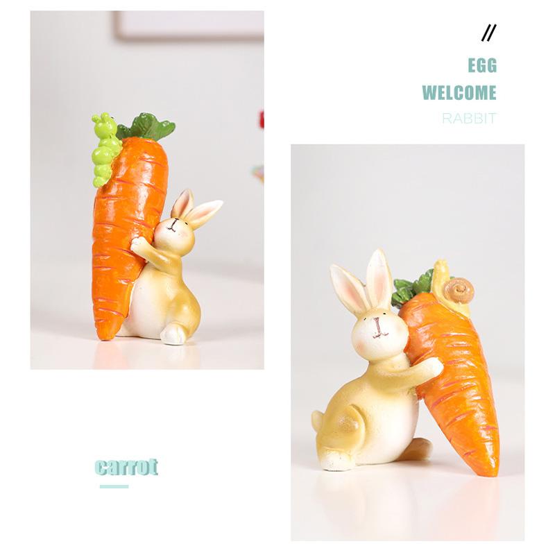 1 шт. смоляная пружина морковка Ins модель животного подвеска кролик милые пасхальные украшения кролик