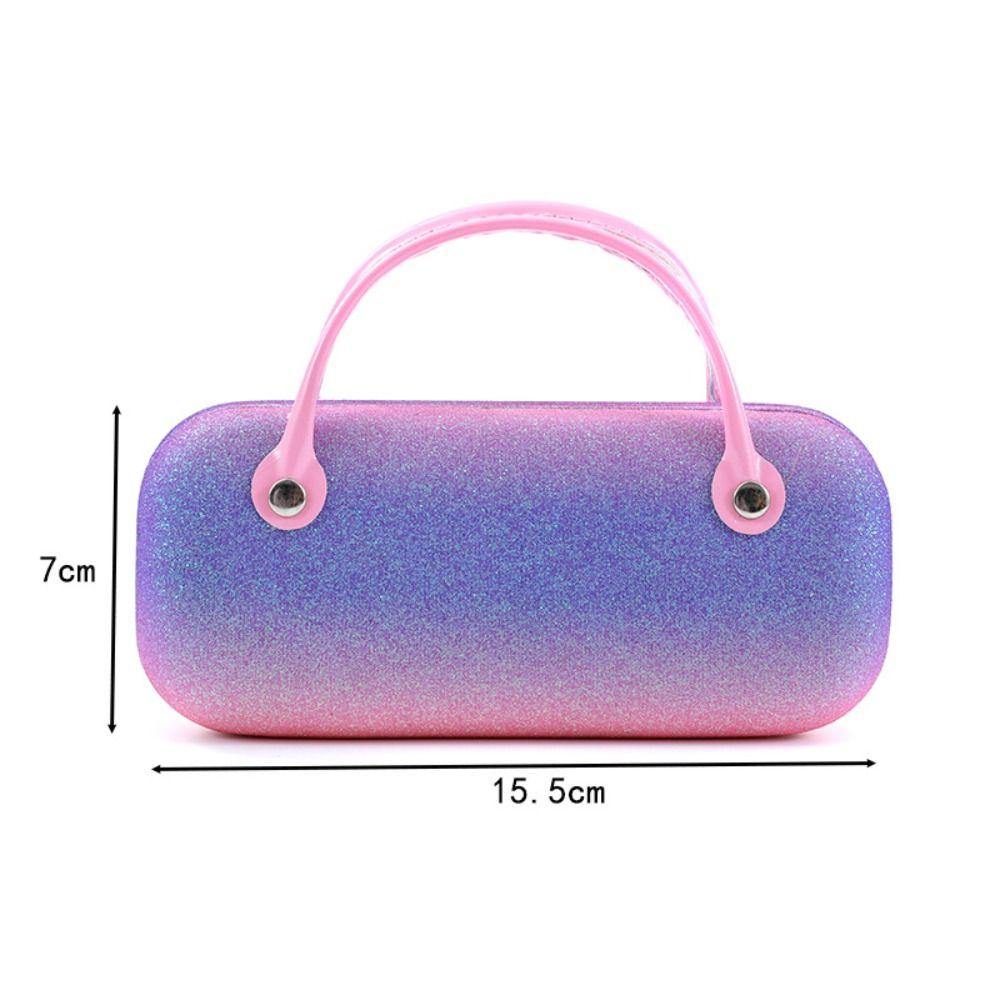 Creative Rainbow Color Glasses Case Laser Portable Sunglasses Storage Box Anti-pressure Protective Box Children