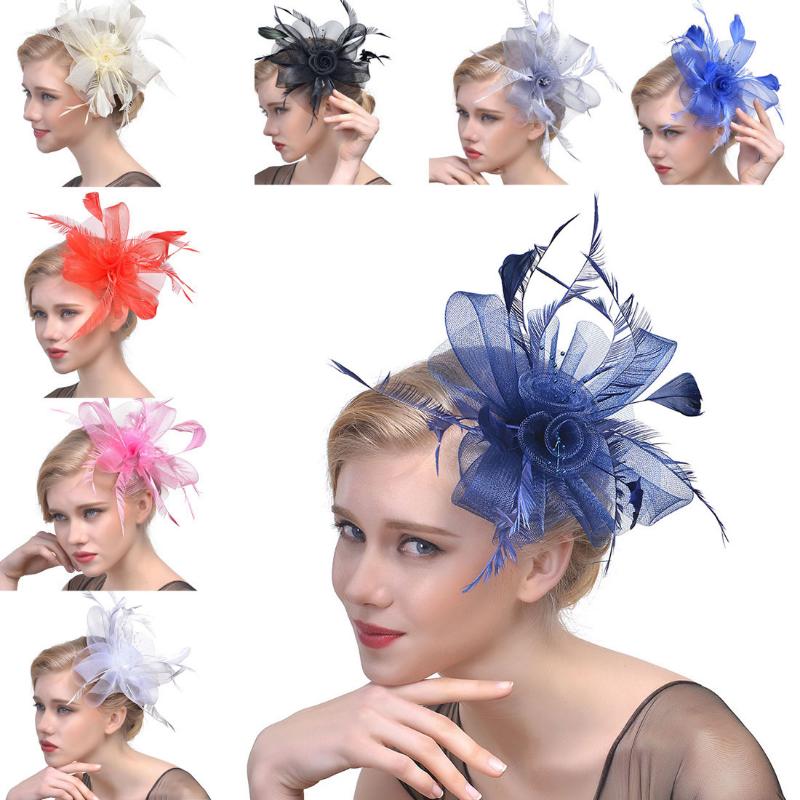 Перо Aliceband Fascinator Повязка на голову Свадьба Женский день Гонка Royal Ascot