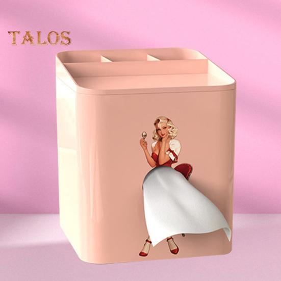 Декоративный держатель для коробки салфеток со съемной крышкой, большая емкость, уникальный дизайн, коробка для салфеток, украшение для стола