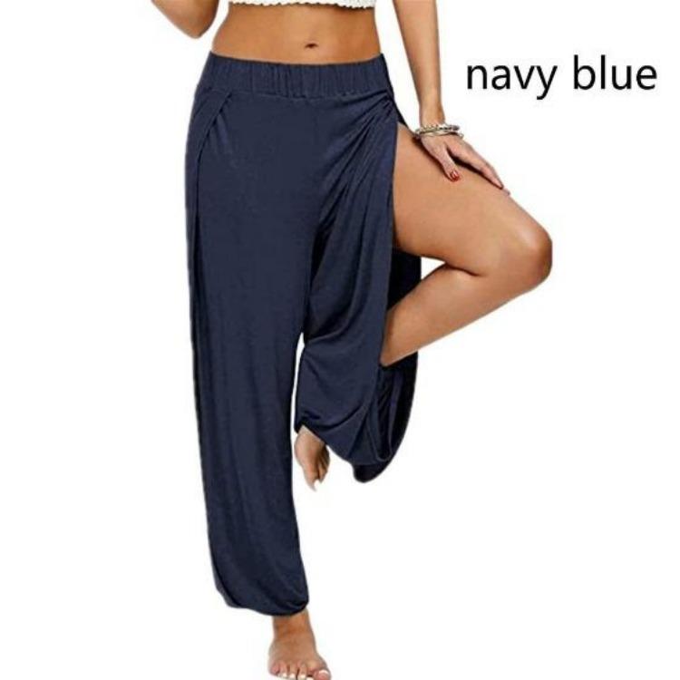 Women Yoga Pants Harem Pants Fashion Sweatpants Side Slit Jogger Beach Hippie Pants