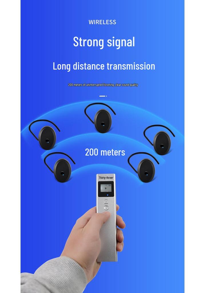 Dual-Speaker Wireless Translator with Noise Reduction for Multi-Group Tours and Conferences