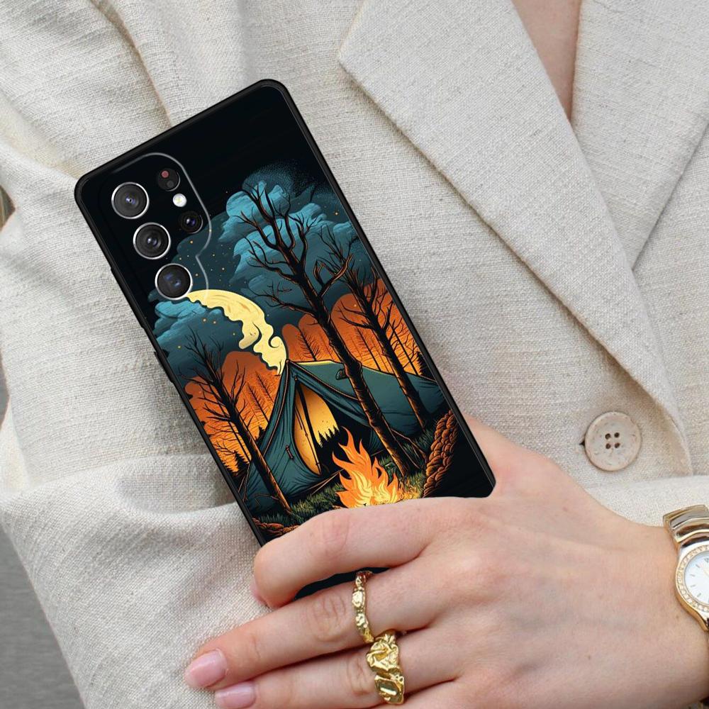 Nature Camping Art Cell Phone Case for Samsung Galaxy S26 Ultra S25 S24 S23 S22 S21 S20 Note10 Cover