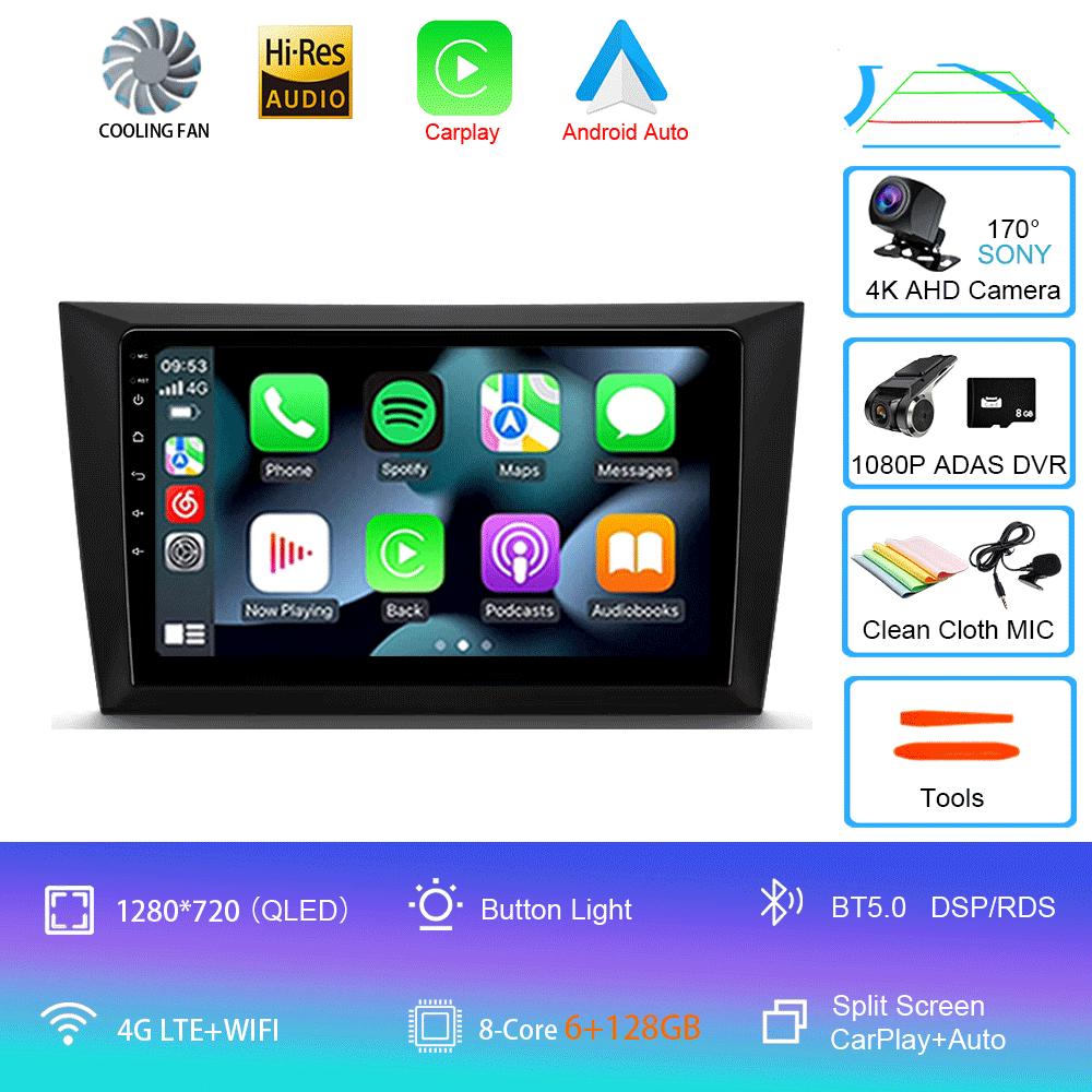 Для Volkswagen VW Golf 6 2008 - 2016 Автомобильное радио Android 14 Carplay Auto 4G+WIFI Мультимедийный видеоплеер GPS-навигация DSP Stereo