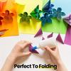 400 Pieces of Origami 100 Pieces of Each Size 10 Colors of Square Origami Suitable for DIY Handicraft Project Gift Box Packaging