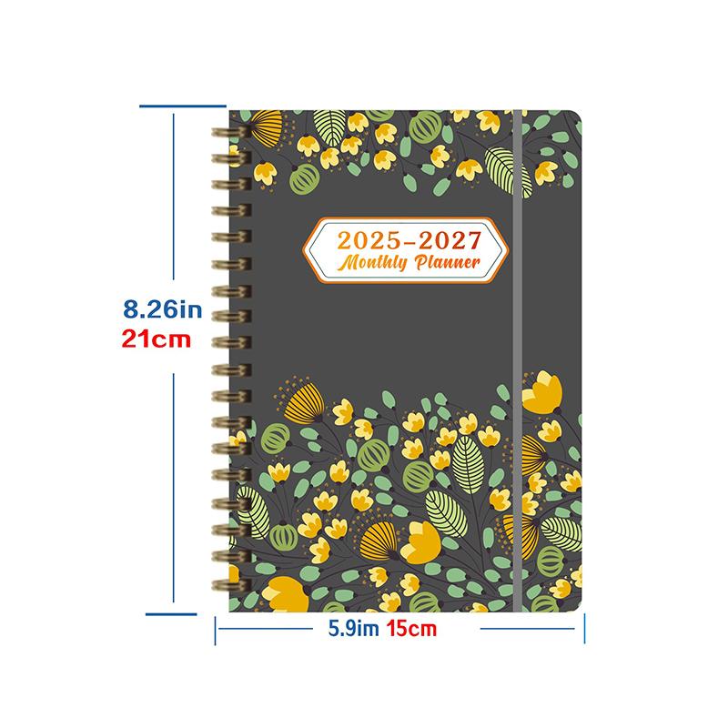 2025-2027 Ежемесячный планер-блокнот Канцелярские товары Кампус Подарки Ежедневник Журнал Снова в школу Офисные принадлежности Блок для заметок Аксессуары