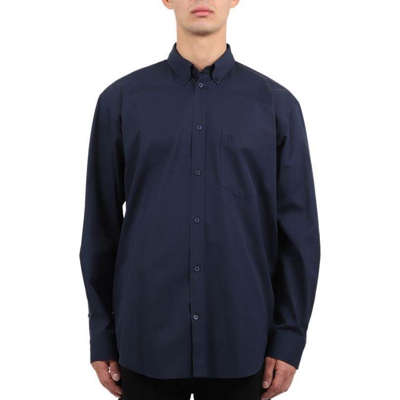 Balenciaga Symbolic Long Sleeve Shirt 'Navy' Men's 621924TIM394100